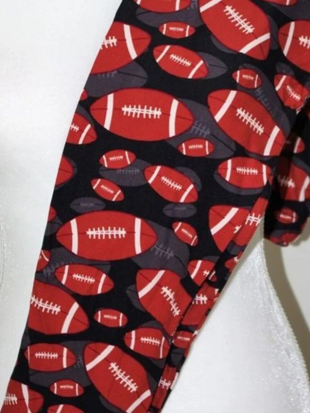 Leggings Depot Allover Football Print Leggings XL Plus Size 14-24